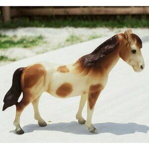 Vintage Breyer Horse Chestnut Mustang Pinto Mare #3065 Family 5.5" White Brown